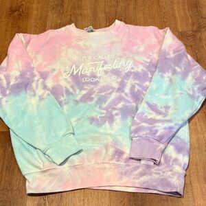 Pastel Tie-Dye Manifesting Sweatshirt